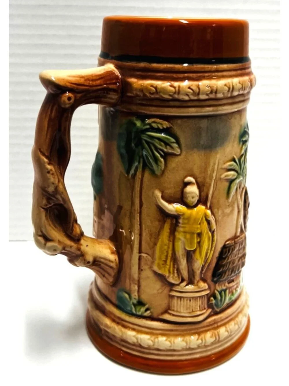 Vintage ceramic beer stein, Iolani Palace, Hawaii, made in Japan, EUC